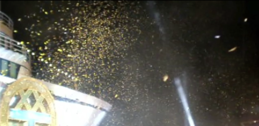 confetti cannons Scientology ship DEDICATION CEREMONY
